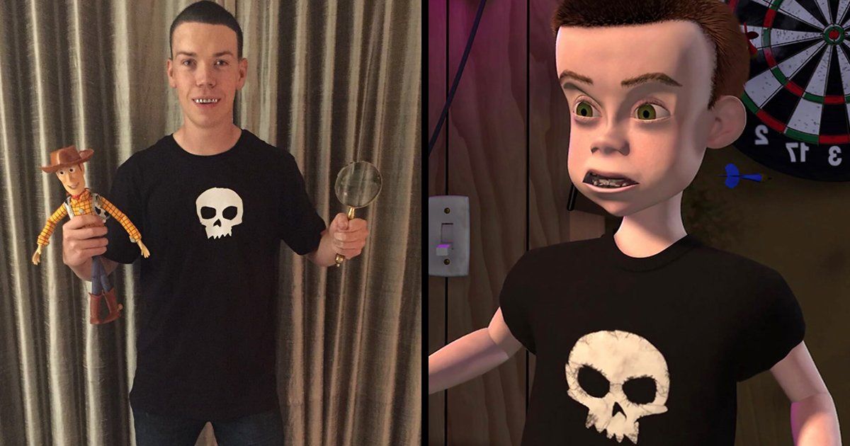 Kid with skull shirt from toy story Clearance