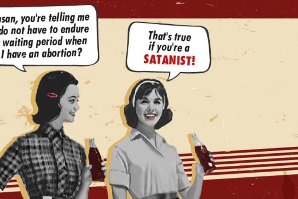 Satanists put up a billboard in Florida promoting state's abortion law loophole