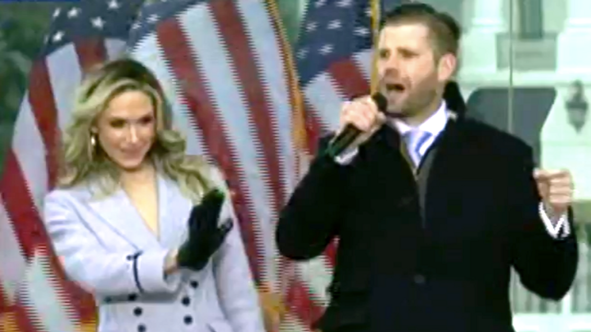 WATCH: Eric Trump asks Congress to overturn the presidential election as a birthday present to him