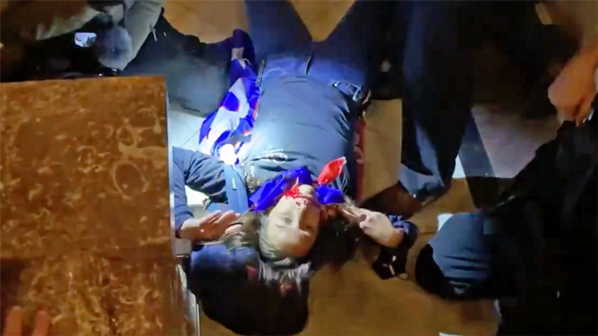 Woman shot during Trump riot inside capitol has died: report