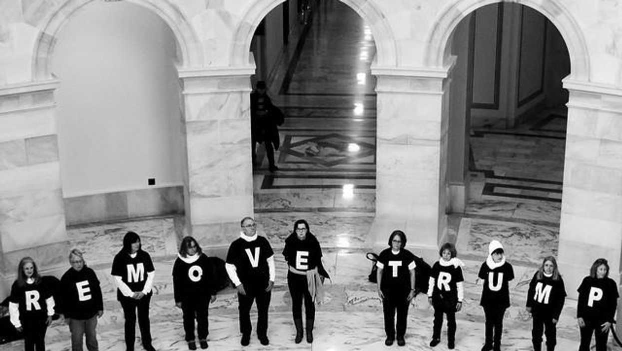"Remove Trump" protestors