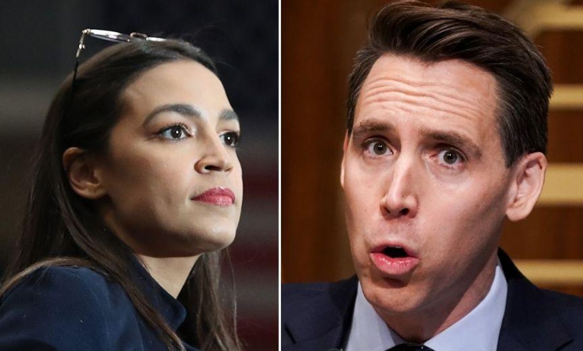 AOC Perfectly Shames Pro-Trump Senator Who Lost His Book Deal After Inciting Capitol Rioters