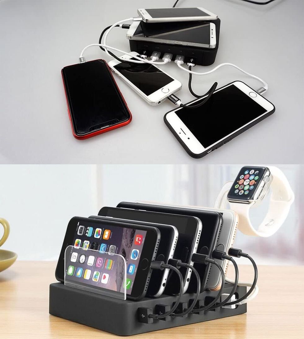 multi device desktop charging station