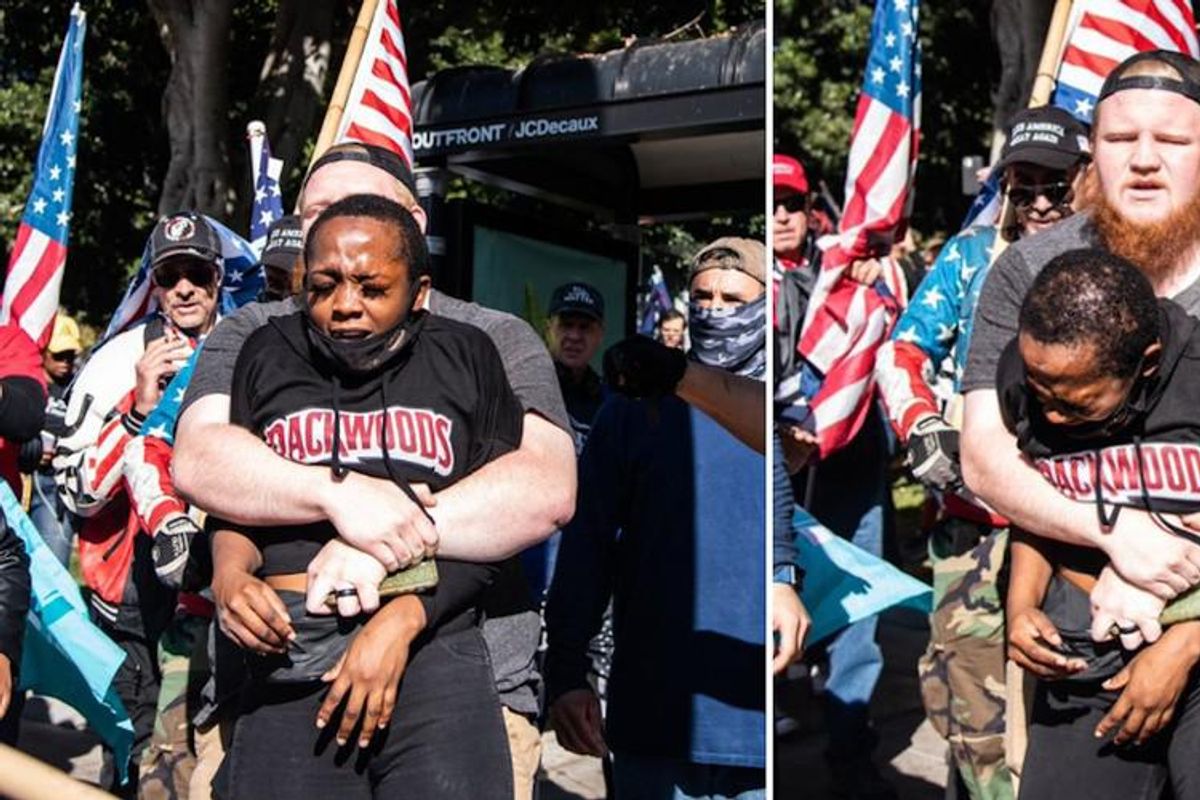 Black woman 'heartbroken' after vicious attack by racist MAGA mob in downtown Los Angeles