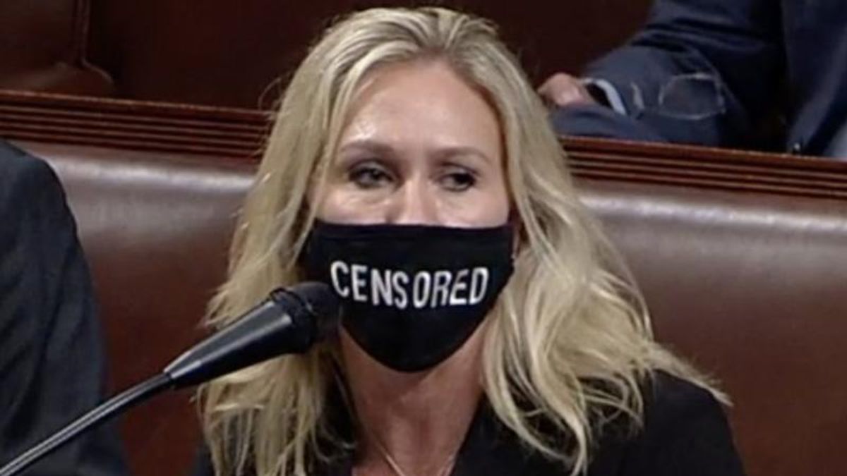 'Idiot' QAnon congresswoman ridiculed for House floor stunt: ‘Irony is officially dead’