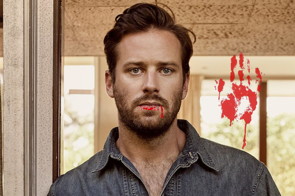 Armie Hammer with blood
