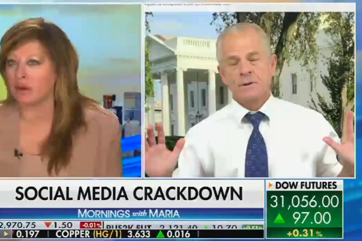 Peter Navarro And Maria Bartiromo Can't Stop, Won't Stop Telling Trump's Fascist Big Lie