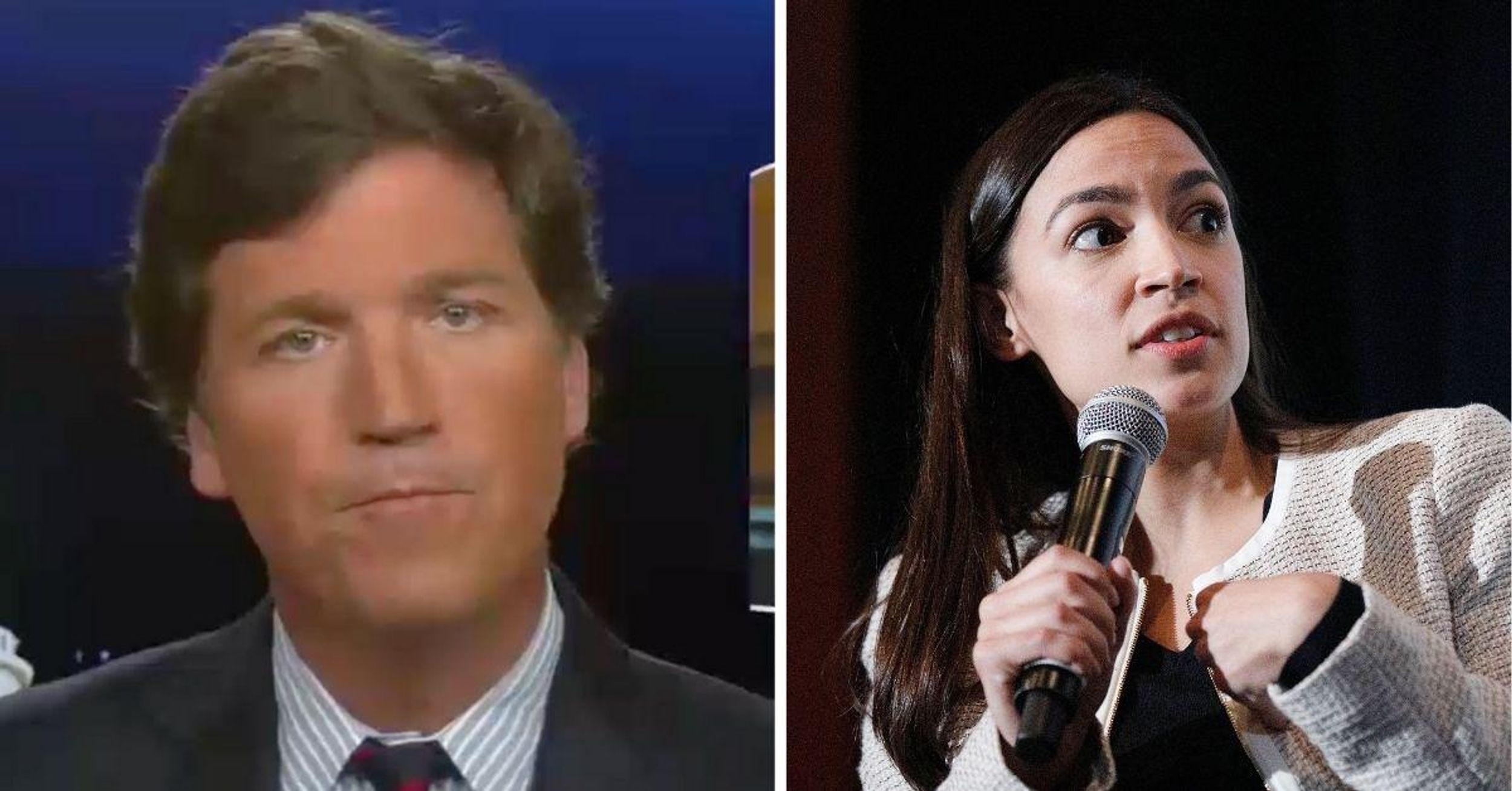 Tucker Carlson Blasted For Hypocrisy After Mocking AOC For Fearing For Her Life During Capitol Riot