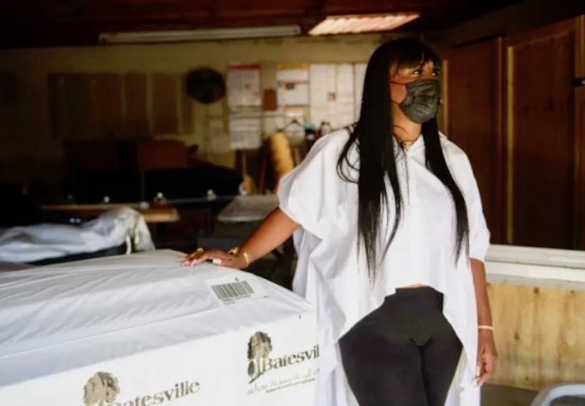 Coffin stored in break room as Los Angeles funeral home overwhelmed