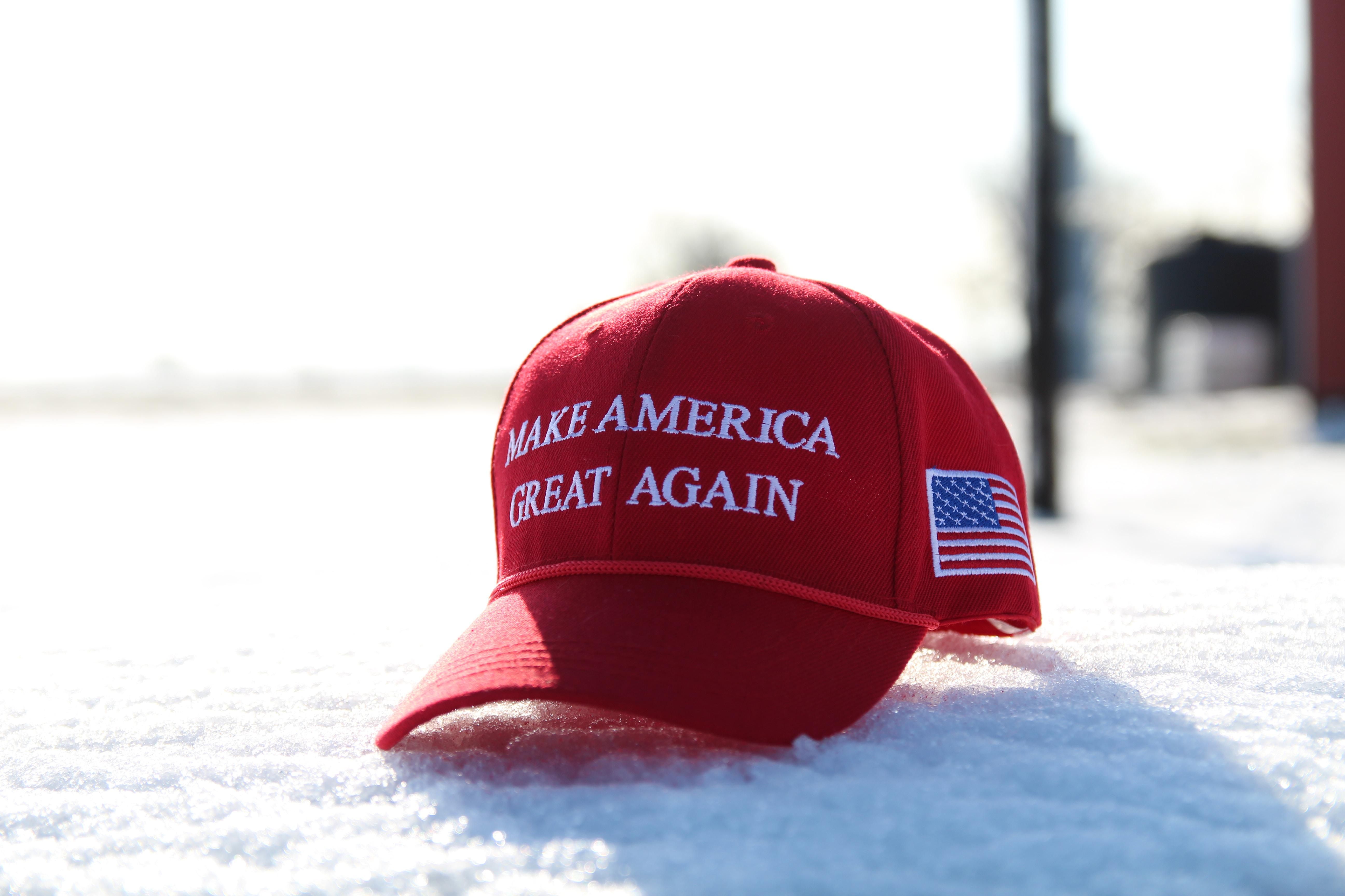 'MAGA' hat.