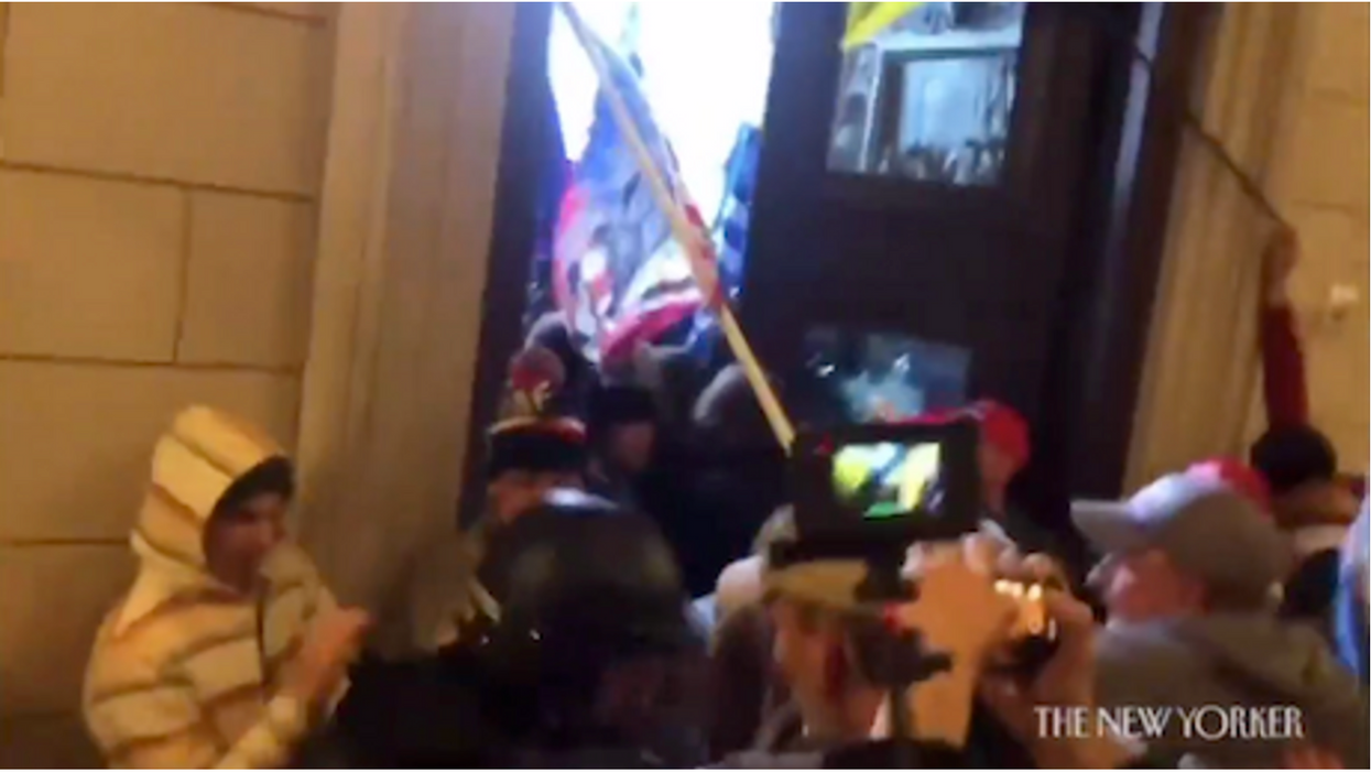Video of Capitol rioters. 