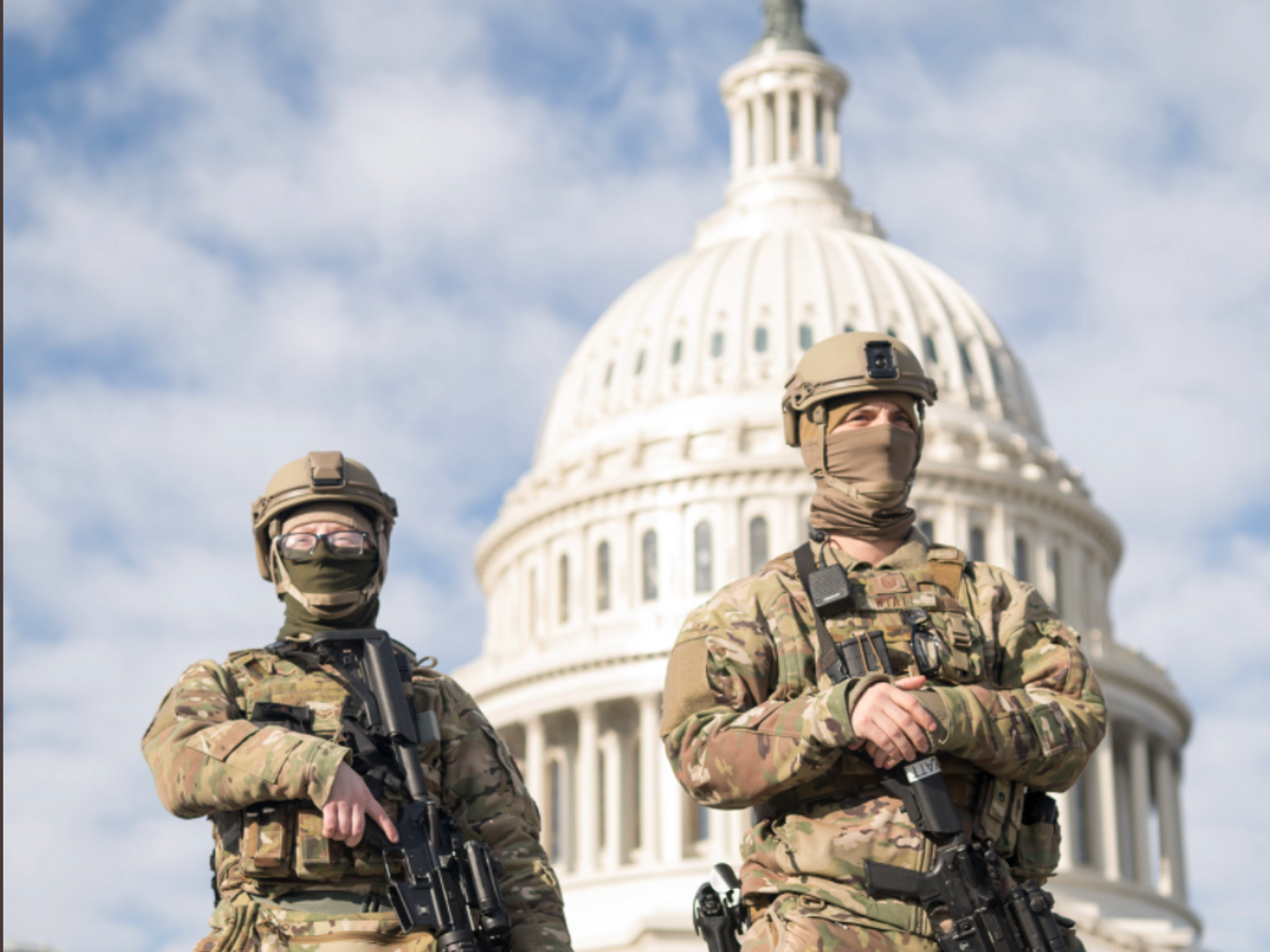 U.S. National Guard in Washington DC ahead of Biden inauguration. 