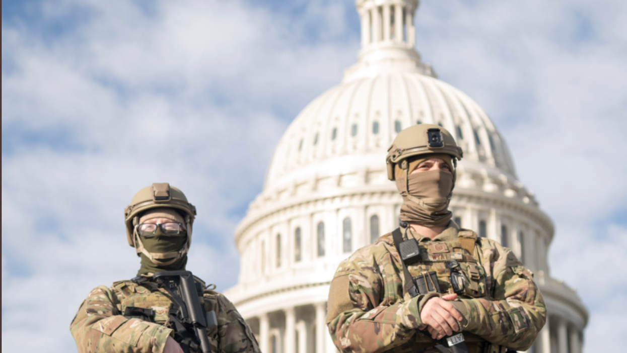 U.S. National Guard in Washington DC ahead of Biden inauguration.
