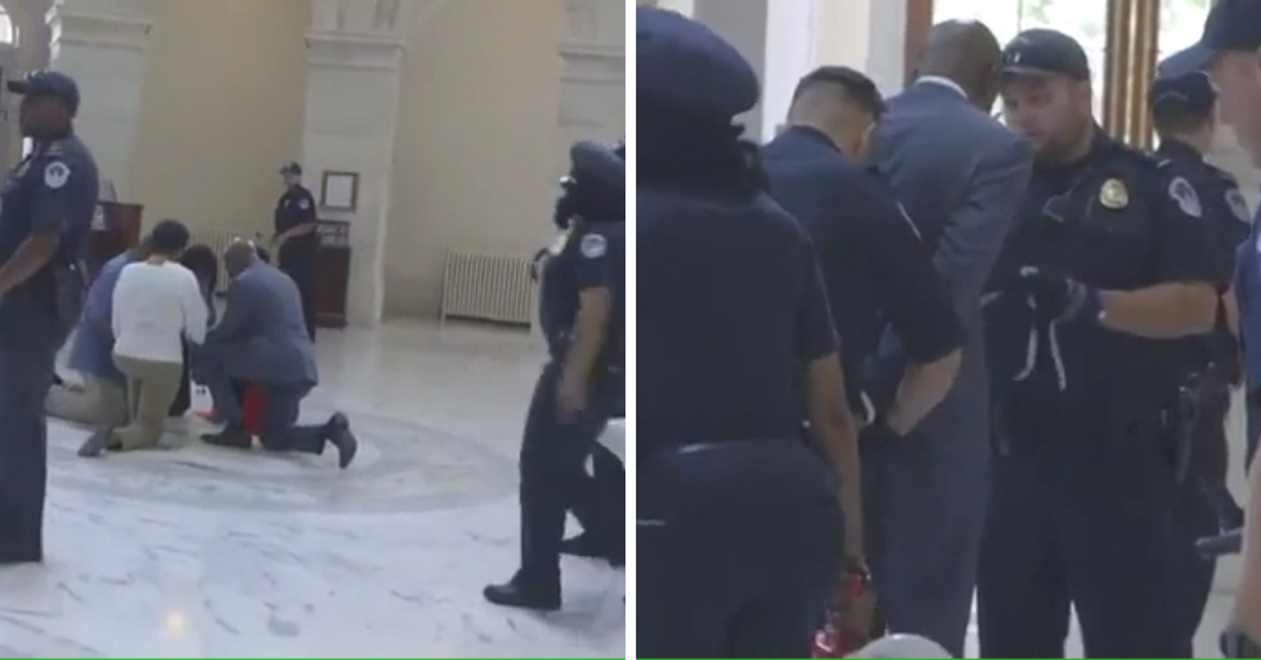 Video Of Raphael Warnock Being Arrested For Praying In Capitol Resurfaces Following MAGA Riots