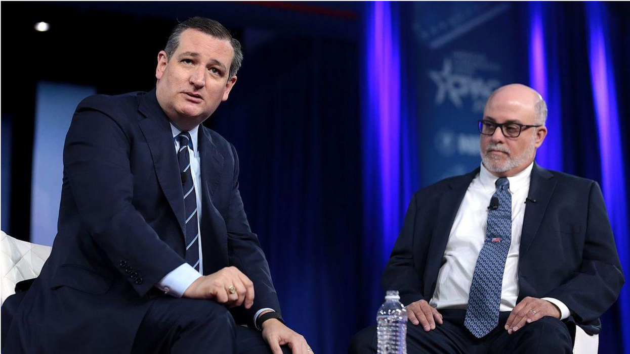 Sen. Ted Cruz of Texas and radio host Mark Levin speaking at the 2017 Conservative Political Action Conference in National Harbor, Maryland