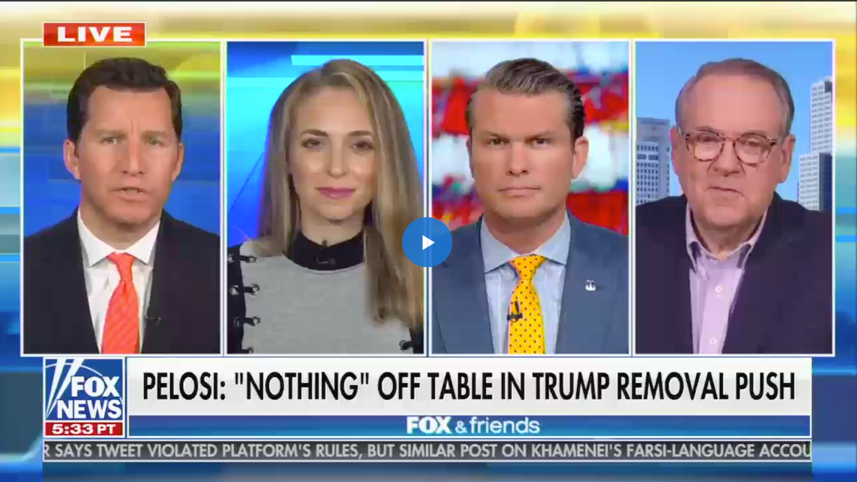 Fox News panel discussing the Nancy Pelosi's push for trump removal. 