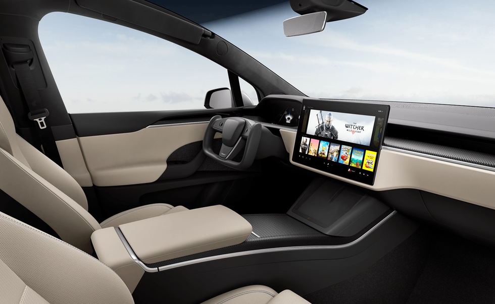 New interior of the 2021 Tesla Model X Plaid