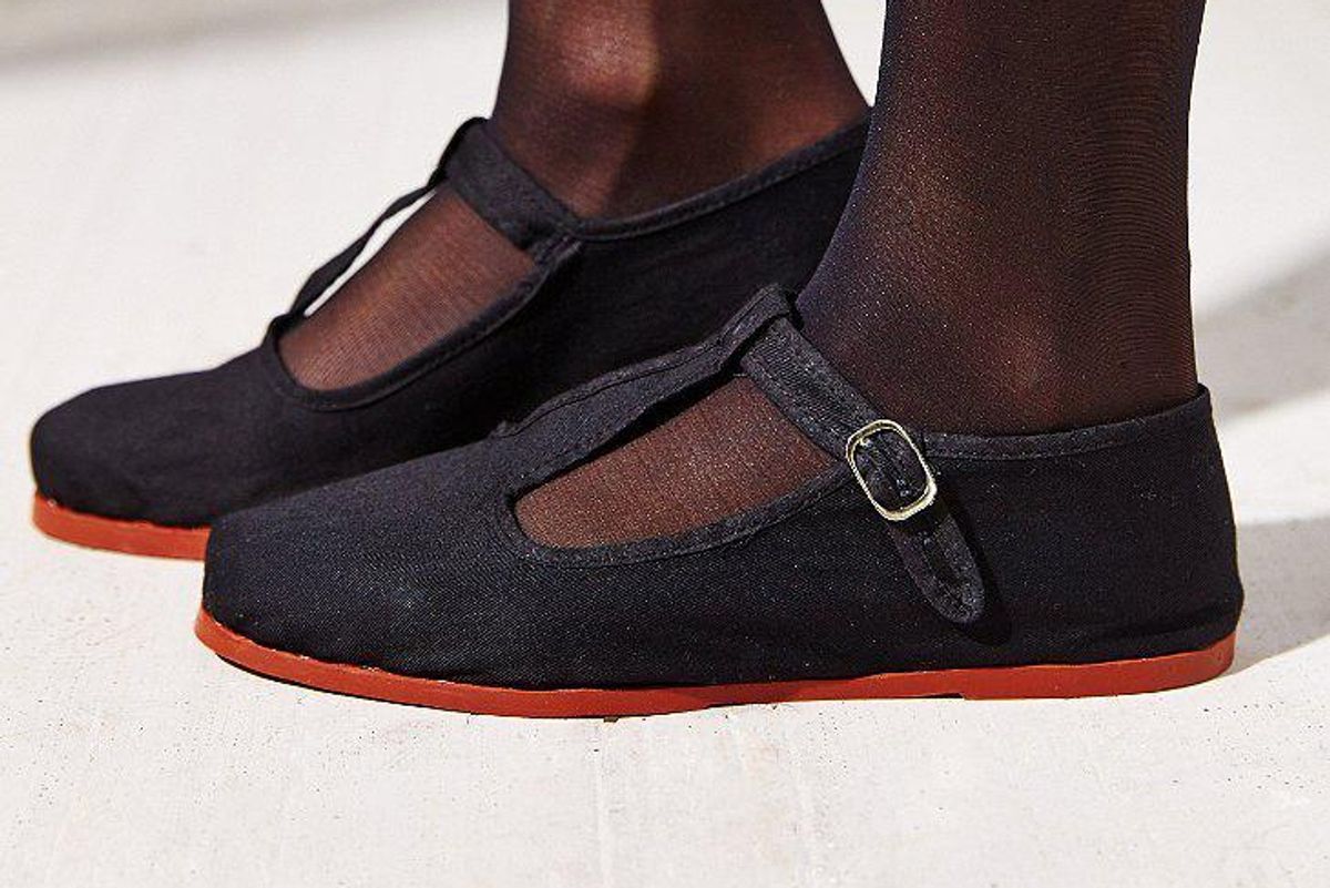 Urban Outfitters Cotton T-Strap Mary Janes