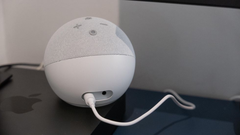 Rear of the Amazon Echo Dot (4th Gen)