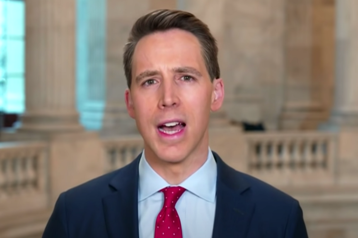 Josh Hawley Delivers Gloating Supervillain Monologue About Roe-Free GOP-Dominated America