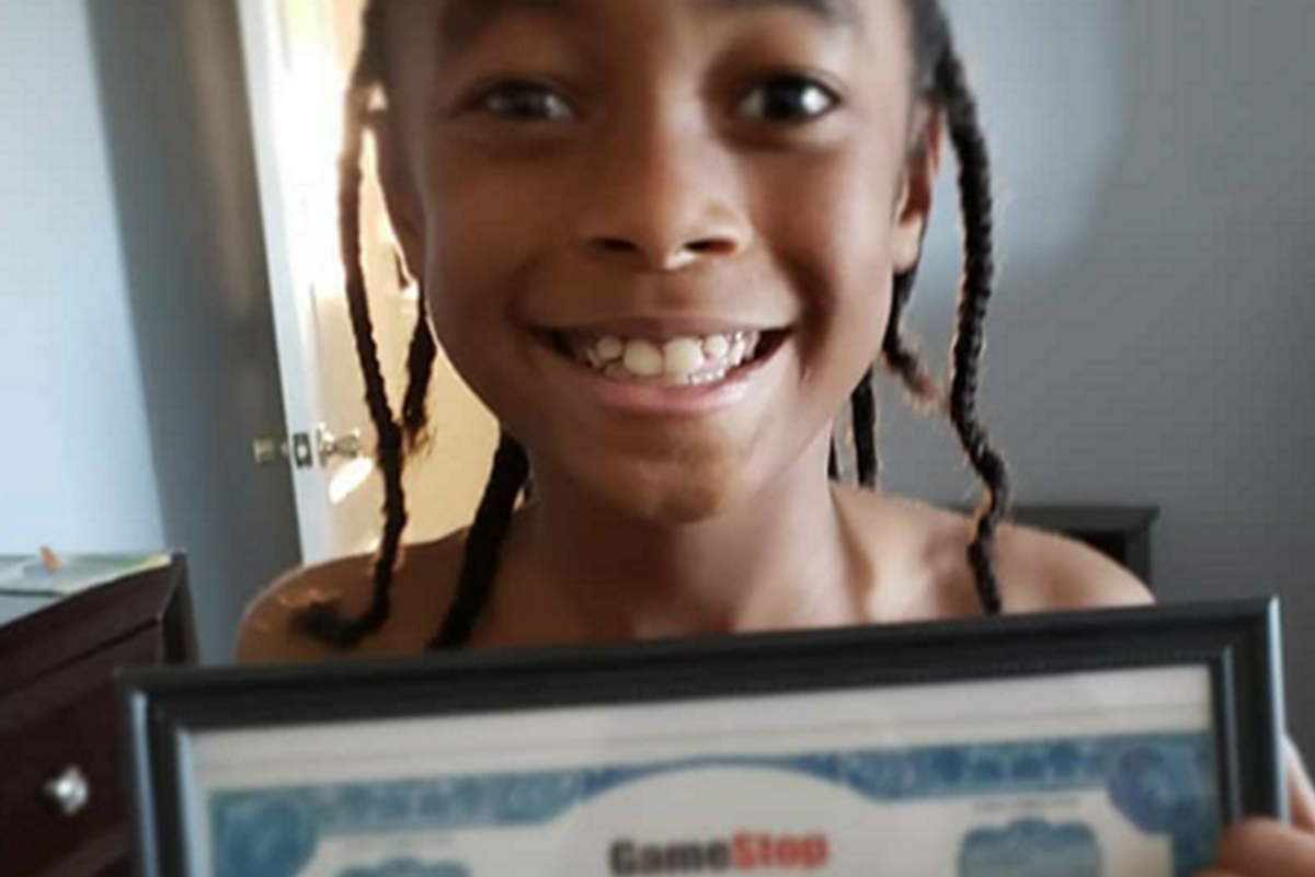 10-year-old cashes in on GameStop stocks he was given 2 years ago for Kwanzaa