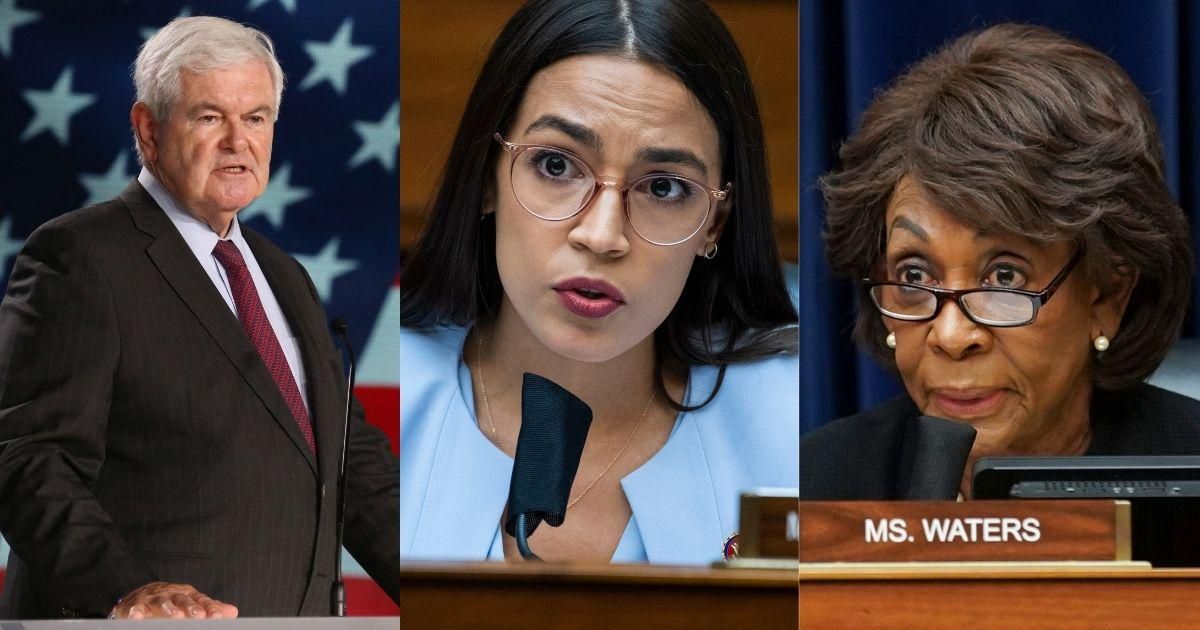 Newt Gingrich Blasted For Saying AOC And Maxine Waters Part Of 'Lynch Mob' Targeting QAnon Congresswoman