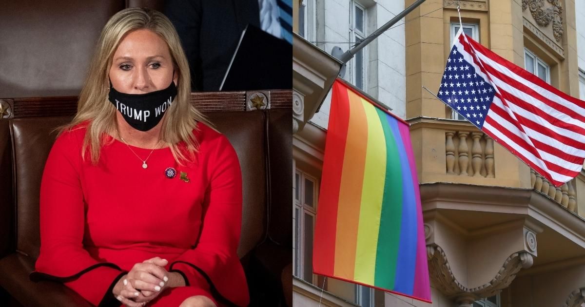 QAnon Congresswoman Co-Sponsoring Bill That Would Ban Pride Flags From Flying At U.S. Embassies