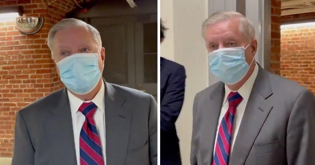 Lindsey Graham Suggests Rep. Greene's Posts Are 'Manipulated'—Gets Immediately Called Out By Reporter