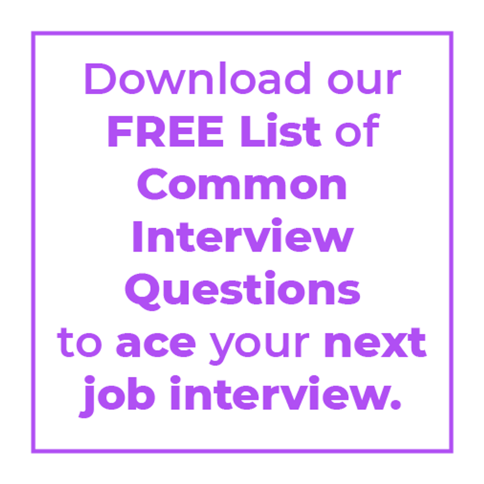 Download Work It Dailyu2019s free list of common interview questions