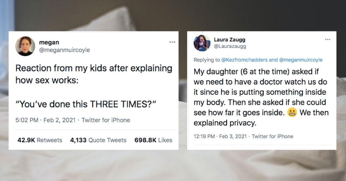 Parents share their kids hilarious reactions to learning about how sex works