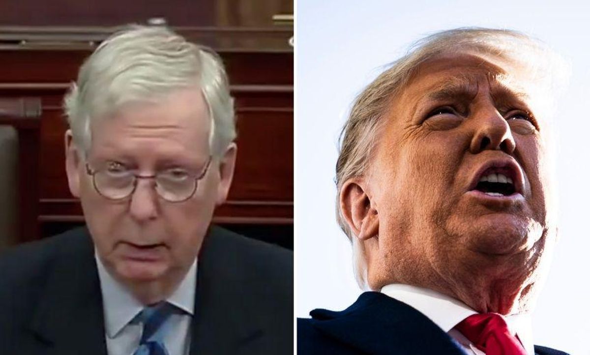 Mitch McConnell Just Threw Trump All the Way Under the Bus Over Capitol Riots in Scathing Floor Speech