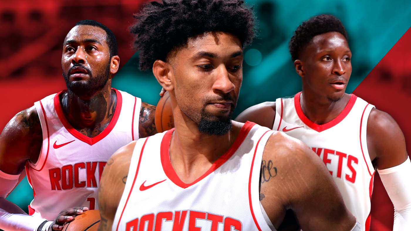 Rockets John Wall, Christian Wood, Victor Oladipo