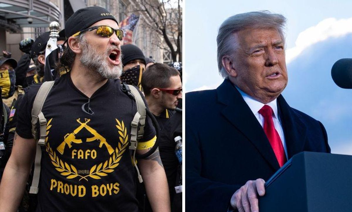 Proud Boys Slam Trump as a 'Total Failure' for Condemning Capitol Riots and Leaving Office