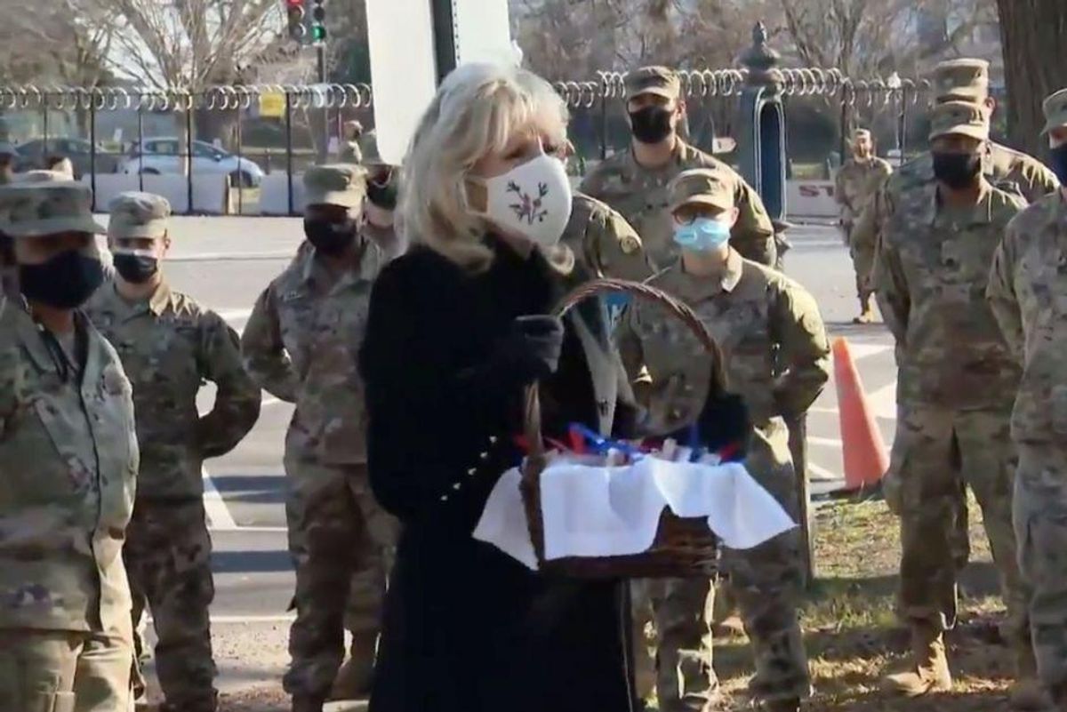 Jill Biden brought cookies to National Guard troops to thank them for keeping her family safe