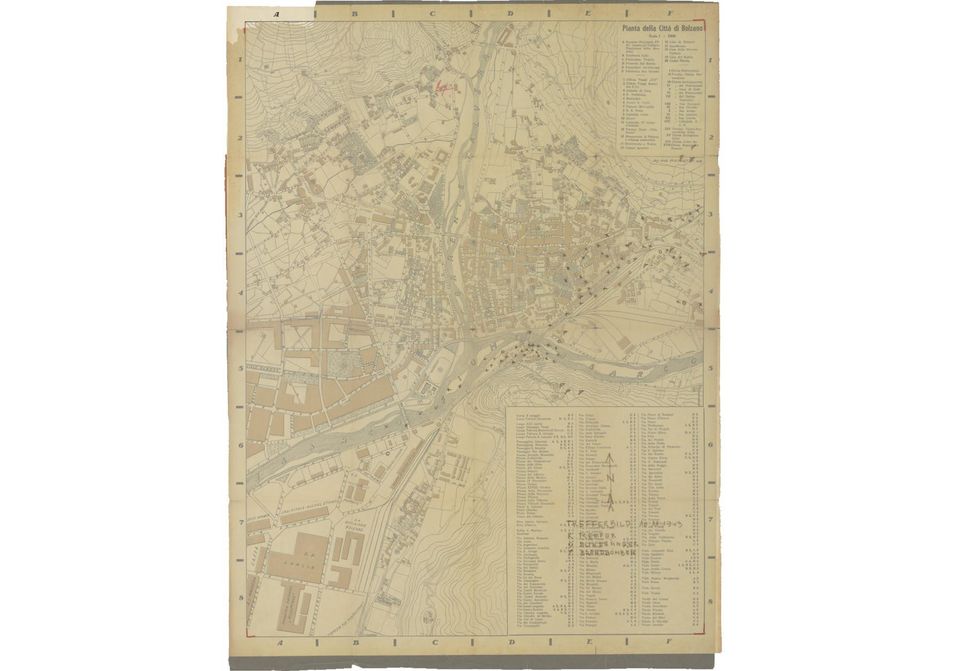 bolzano guerra bombardamenti mappa