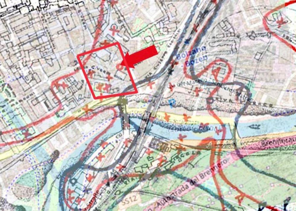 bolzano guerra bombardamenti mappa