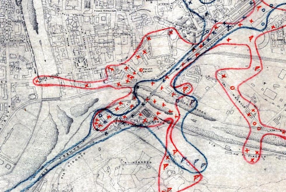 bolzano guerra bombardamenti mappa