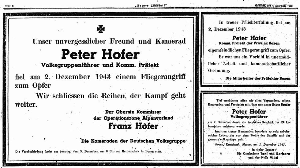 bolzano guerra bombardamenti mappa