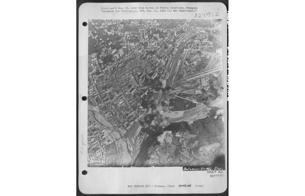 bolzano guerra bombardamenti mappa