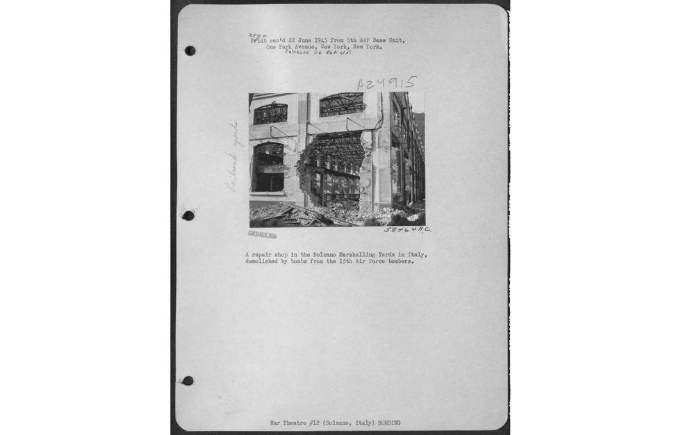 bolzano guerra bombardamenti mappa