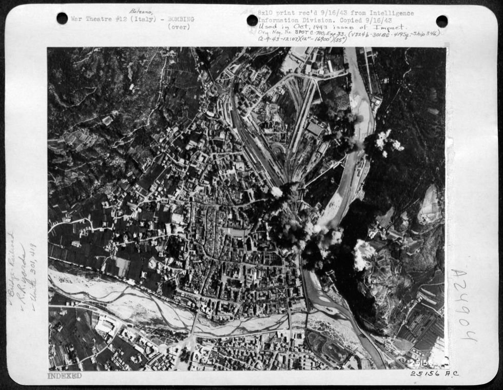 bolzano guerra bombardamenti mappa