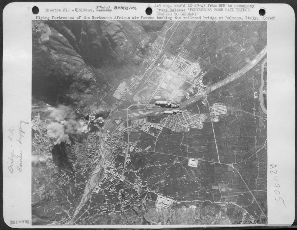 bolzano guerra bombardamenti mappa