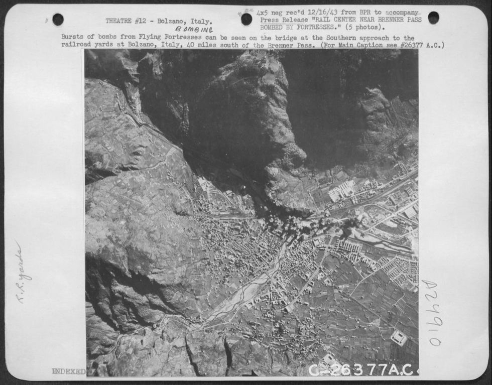 bolzano guerra bombardamenti mappa