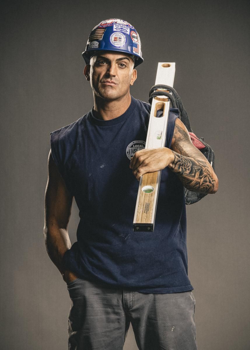 \u200bMichael "Eyebrows" Guerriero in construction gear