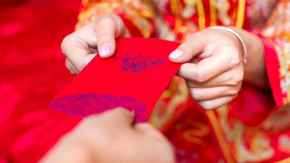 A traditional red envelope