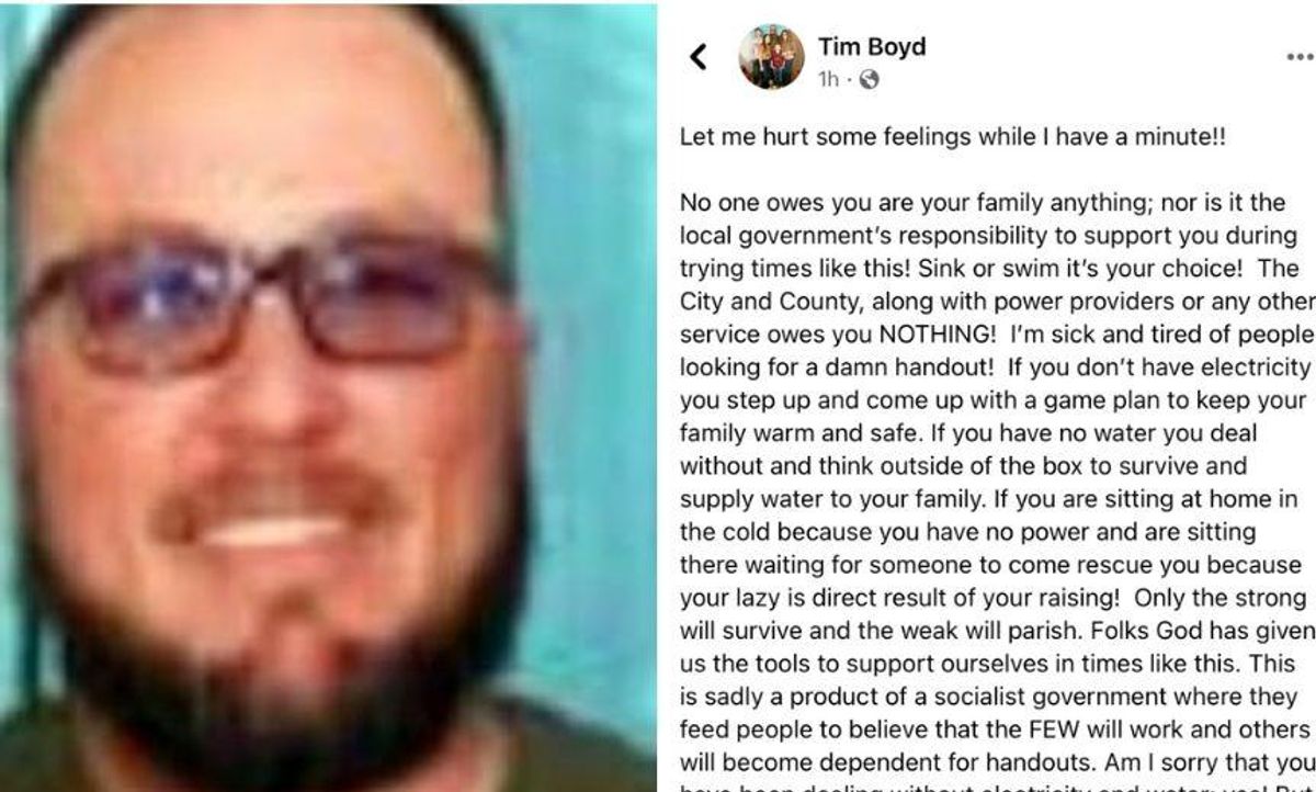 Texas Mayor Resigns After Fallout From Facebook Post Telling Town to 'Get Off Your A**' During Blackout