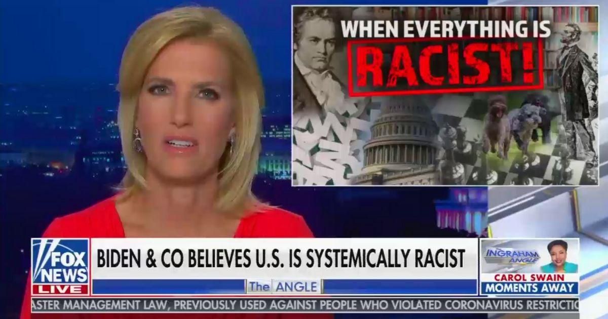 Laura Ingraham Says She's 'Sickened' By Biden Addressing Systemic Racism In America In Cringey Rant