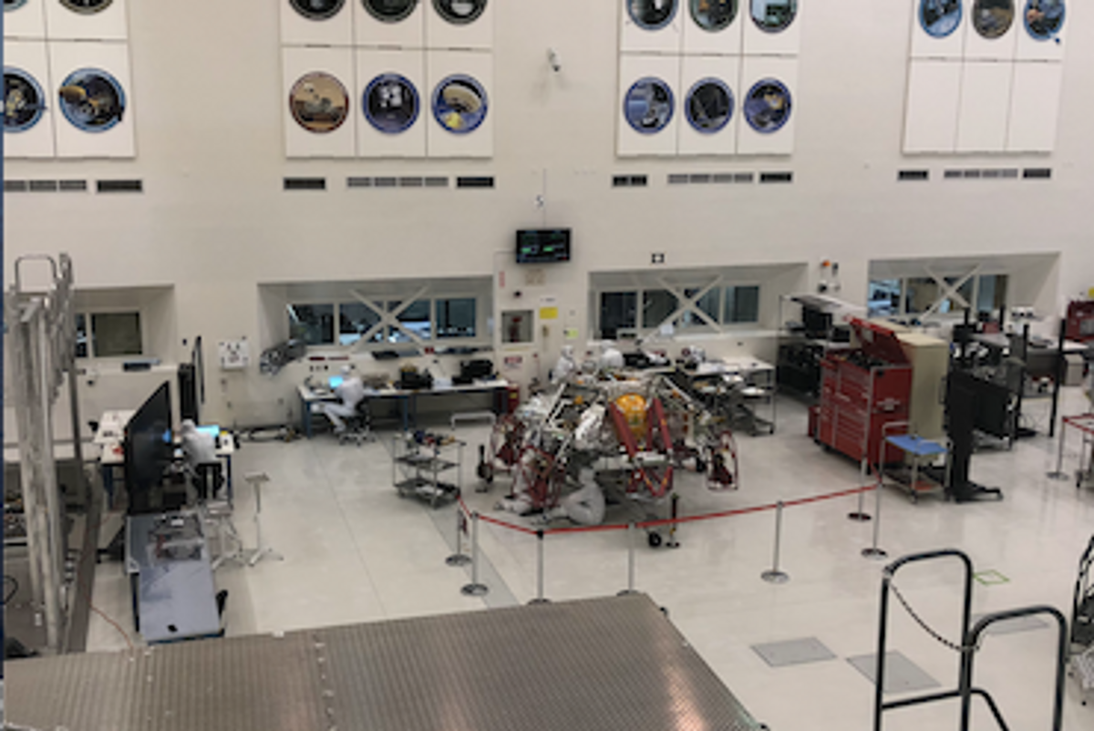 Mars rover Perseverance being built in 2018 at JPL