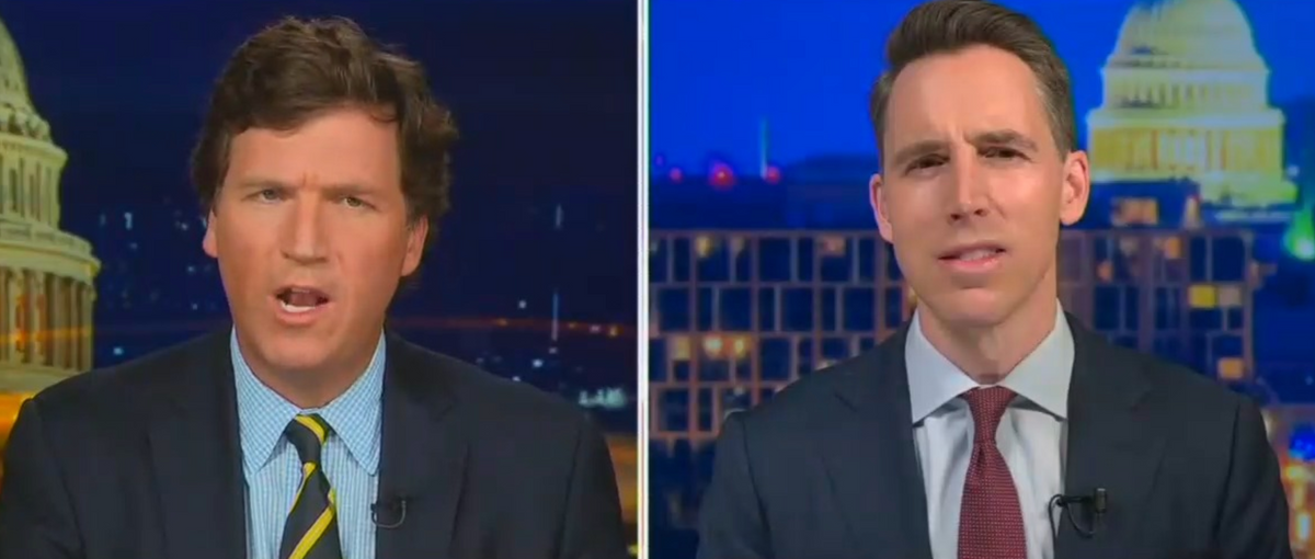 Tucker Featured Graphic Calling GOP Senator a ‘Little Piece of S**t’ as He Appeared on His Show—and People Are So Here for It