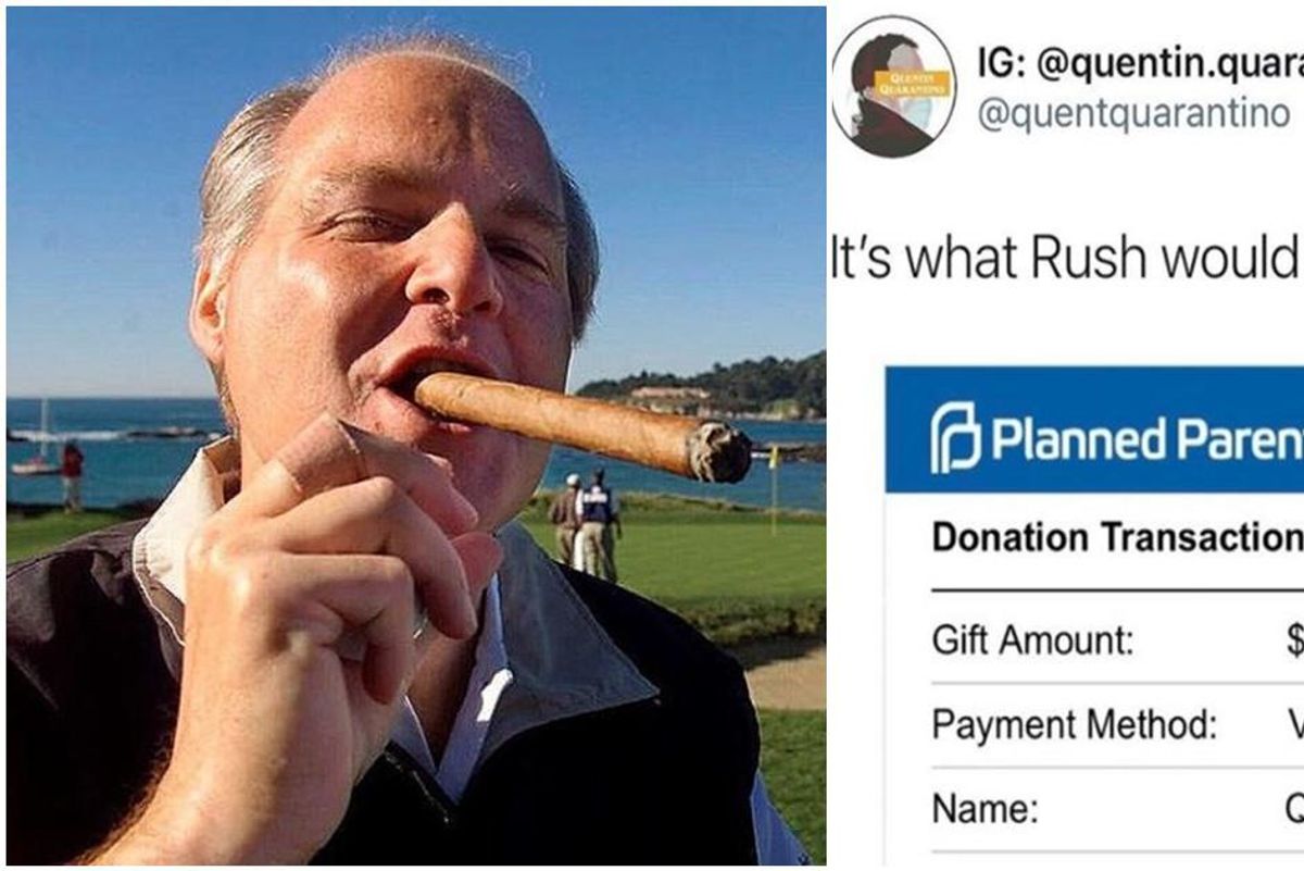 Meme maker uses Rush Limbaugh's death to raise over $500,000 for Planned Parenthood